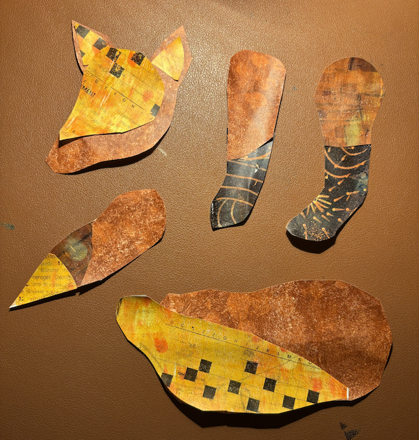 the pieces of the animal collage